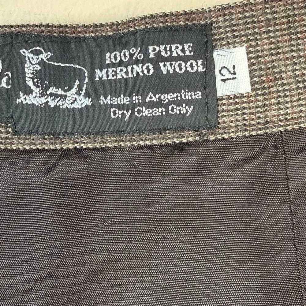 Giorgio Sant Angelo Vintage Straight Womens Skirt 100% Pure Merino Wool‎ Sz 12